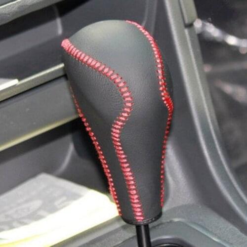 Leather Car Styling Gear Covers Auto Gear Shift Knob Cover for Peugeot 206 207 301 308 408 DS4