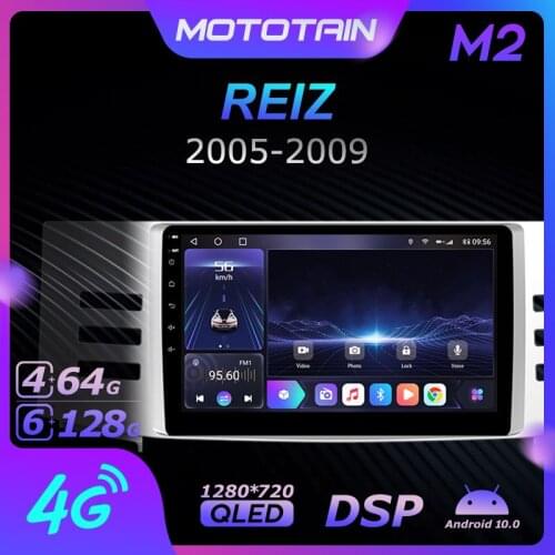 Mototain 6G+128G Android 10.0 Car Multimedia Radio Player for Toyota REIZ 2005-2009 Auto video Head Unit 4G LTE Support SPDIF