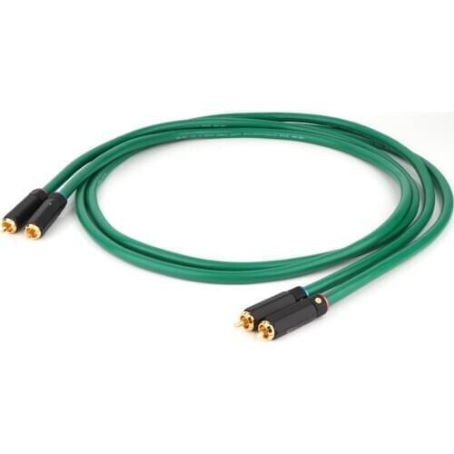 Pair HI-End 2328 Audio Cable gold plated RCA connector wire HIFI RCA Cable 6N OFC RCA Male to Male Audio Cable