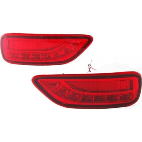 Pair Rear Bumper Reflector Lights Brake Light Signal Lamps for Nissan Patrol 2014-2016