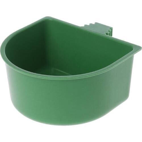 Plastic Parrot Feeder Food Water Bowl Pigeons Birds Cage Sand Cup Feeding