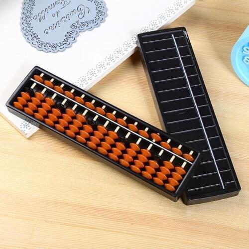 Plastic Abacus 15 Digits Arithmetic Tool Kids Math Learn 5 Beads Mental Abacus Traditional Aid Caculating Toys Gifts