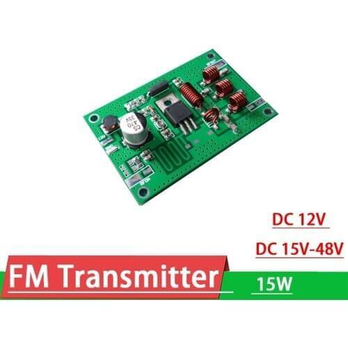 15W FM Transmitter Module 75-110Mhz High frequency amplifier Board DC 12V 15V-48V FOR Ham Radio