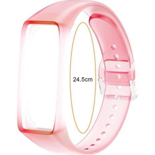 Watch Band Skin-friendly Non-fading Breathable Transparent Sports Replaceable Watch Belt for Samsung Galaxy Fit2 SM-R220