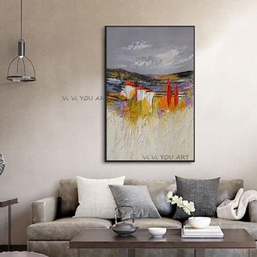 Modern Picture Hand Painted High Quality Abstract Oil Painting Wall Art on Canvas Art Abstract Gold Oil Painting For Living Room
