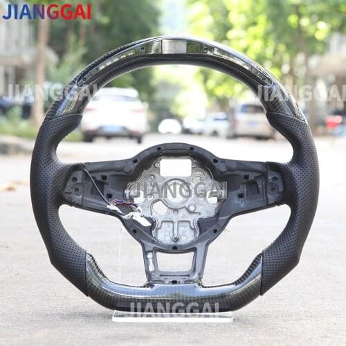 Steering wheel LED Display For Volkswagen Mk7 / VW GTI r Line 100% Carbon Fiber High Quality Car Wheel