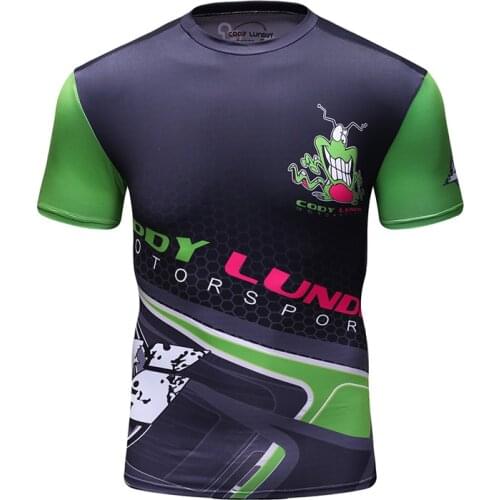 Fitness Short Sleeve Gym Tops Short Sleeve Custom 3D Printing Jogging Rashguard
