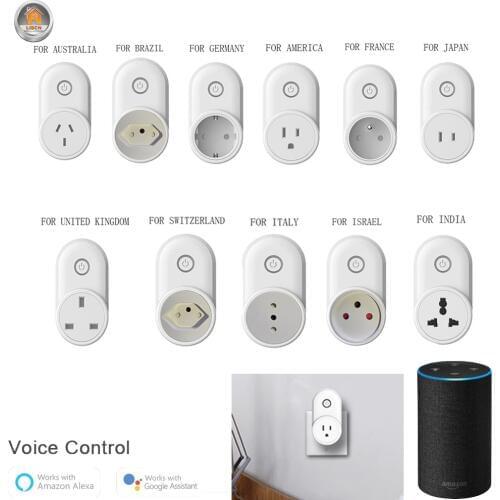 AU US JP UK EU Plug Smart Socket 10A Smart Plug WiFi Wall Outlet Remote Control Alexa Google Home Electrical Outlet Smart Home