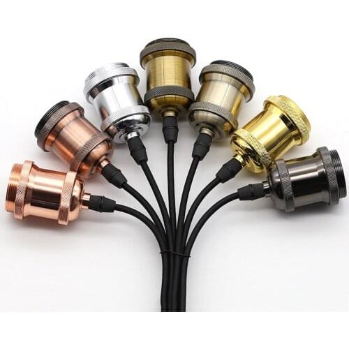 Vintage Lamp Socket Edison Bulb Light Holder E27 E26 Bulb Bases 110V 220V Industrial Hanging Lamp Pendant lights Home For decor