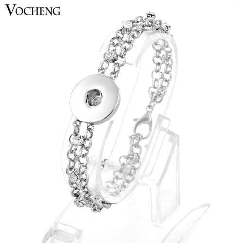 Vocheng Snap Button Charms Bracelet Inlaid Crystal Fit 18mm NN-319