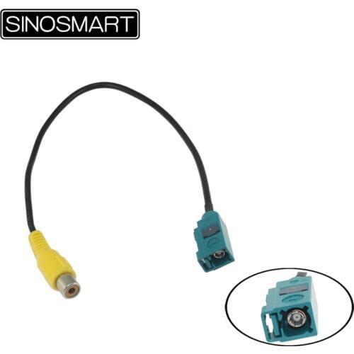 Sinosmart High Quality SMA-Z / SMA E to RCA Camera Cable Video Converter Connector for Mercedes Benz Factory Original Head Unit