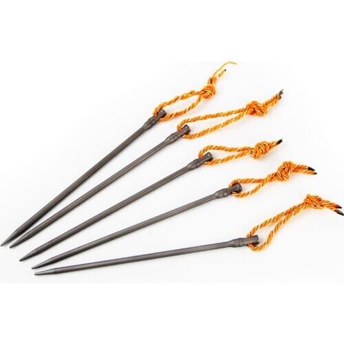 High Strength Titanium Nail Tent Stakes Outdoor Titanium Nail Peg Camping Tent Ground Nail Small Light Hard Titanium Nail