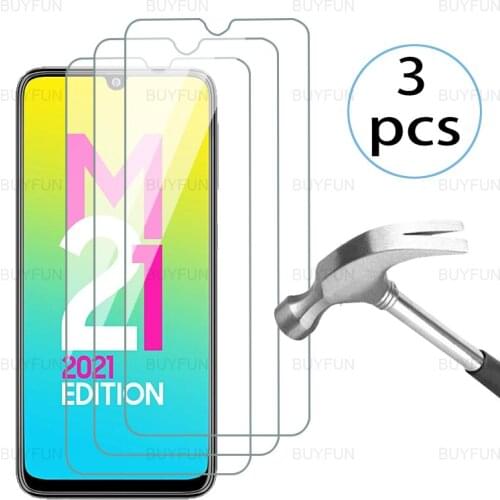 3pcs screen protector for samsung galaxy m21 2021 6.4inch front protective tempered glass on for galaxy m21 2020 safty glass