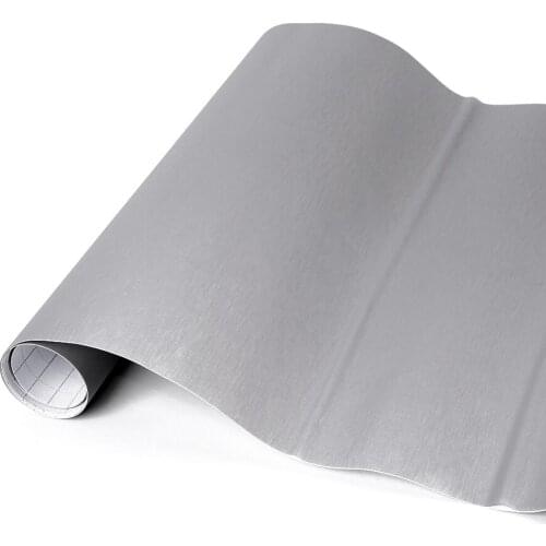31cm x 150cm Sticker Car Wall Sheet Exterior Brushed Vinyl Wrap Silver