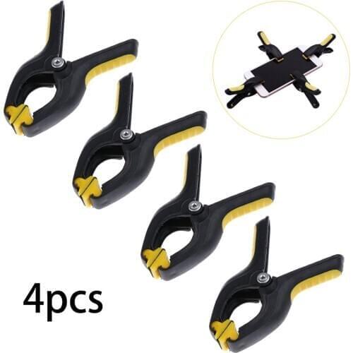 4pcs Cell Phone Screen Fixing Clamps Mobile Phones Plier LCD Plastic Fixing Clip Holding Repair Tool Kit For Phones And Tablets