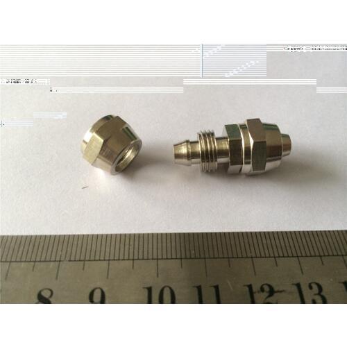 5pcs Nickel Plated Brass 8mm-8mm OD Pipe Straight Connector Coupler