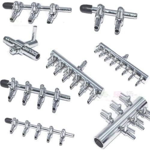 Aquarium Accessories 1 2 3 4 5 Ways Aquarium Inline Air Splitter Control Valve For Fish Tank 4*6mm Oxygen Pump Hose AA005