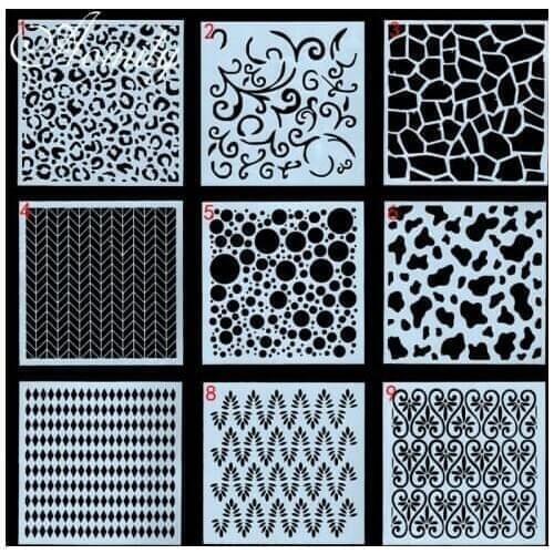 Amoliy Plastic Cake Stencils Flower Spray Stencils DIY Decorating Stencil Fondant Mold Pattern Printing Pastry Mold Baking Tools