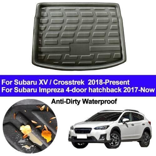 Auto Car Rear Boot Cargo Liner Trunk Floor Carpets Tray Pad Mat Mats For Subaru XV Crosstrek Impreza Hatchback 2018 2019
