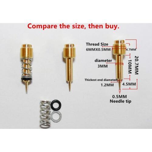 Free shipping & 2PCS fuel ratio adjusting screw)Motorcycle carburetor Mikuni the carb air screw For VM22 Bandit250 GSF250 GJ74A