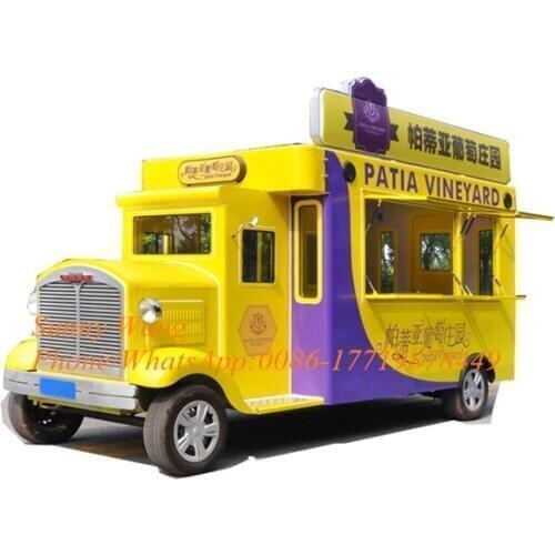 Fast food mobile kitchen van/electric food cart/ice cream truck for sale