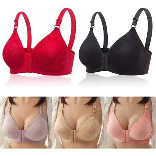New Women Lift Up Bra Breathable Push Up Wire Free Underwear Fashion Seamless Ladies Intimates Front Closure Wireless Brassiere
