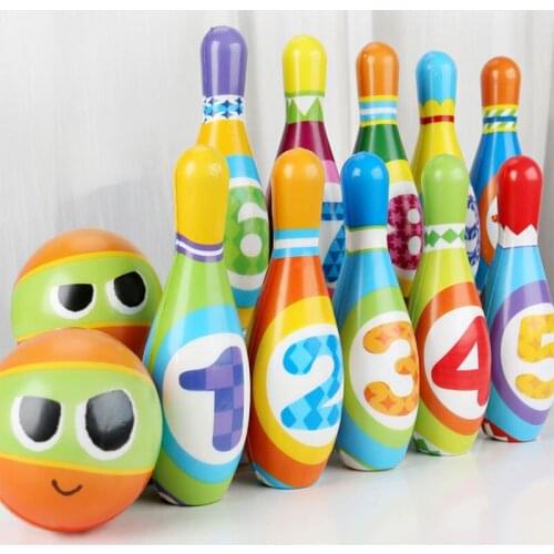 Childrens bowling toy PU soft indoor sports game safety foam family fun game puzzle game outdoor sports toy gift