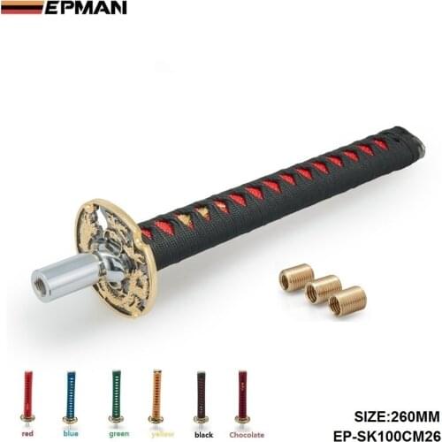 EPAMN Racing Jdm Katana Samurai Sword Shift Knob Gear Shifter Knob 260mm Gear Shift Knob For Mostly Car EP-SK100CM26