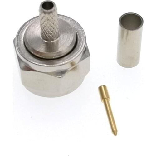 F Male Plug Straight Crimp RG174 LMR100 RG316 RF Connector