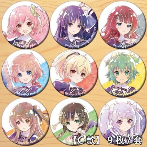 Anime Assault Lily BOUQUET Figure 7537 Badge Round Brooch Pin Gifts Kids Collection Toy