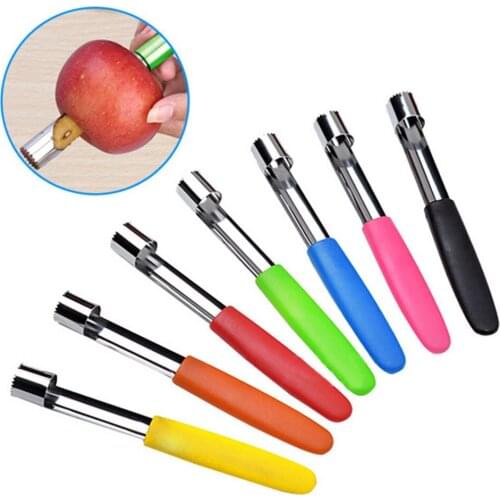 Stainless Steel Apple Corer Fruit Seed Core Remover Easy Core Cutter Pear Fruit Vegetable Slicer Knife Kitchen Safety Gadgets