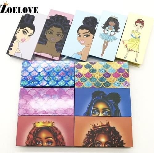 Mink Lashes Box Case Custom Logo For 25mm Mink Eyelashes Box Package Wholesale Fluffy Lash Packaging Bulk False Eyelashes Boxes