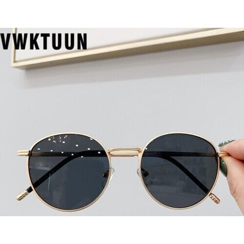 VWKTUUN Round Sunglasses Woman Vintage Metal Frame Eyewear Circular Shades UV400 Glasses Driving Driver Sunglasses For Women