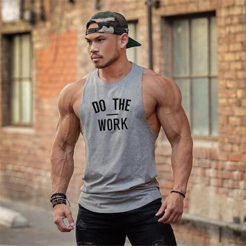 DO THE WORK Gyms Tank Top Bodybuilding Clothing Stringer Singlets Fitness Men Muscle Sleeveless Vest Blusa Masculina