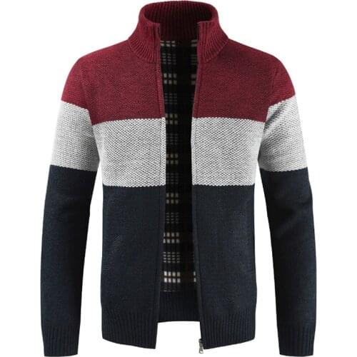 Mens Sweaters Autumn Winter Warm Cashmere Faux Fur Wool Cardigan Coats Zipper Sweaters Jackets Casual Slim Knitwear Sweatercoat