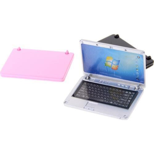 NEW 1:12 Dollhouse Miniature Cute Simulation Mini Laptop Computer Alloy Fashion Crafts Dollhouse Decoration Diy Accessories