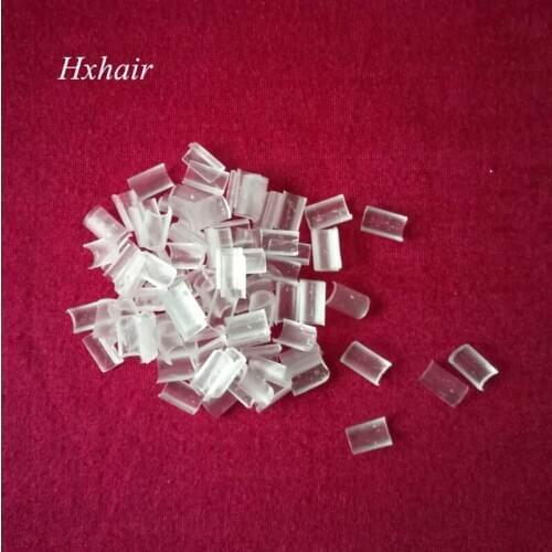 Wholesale - 500pcs Glue Nail Tip Keratin Nail Tip / Mixed Colors / Black D-Brown Brown L-Brown Blonde Transparent