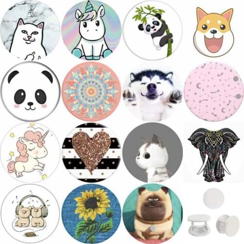 Cute Panda попсокет Support Smartphone Round Popped Phone Holder Pocket Socket Grip Stand Socket for Phones and Tablets