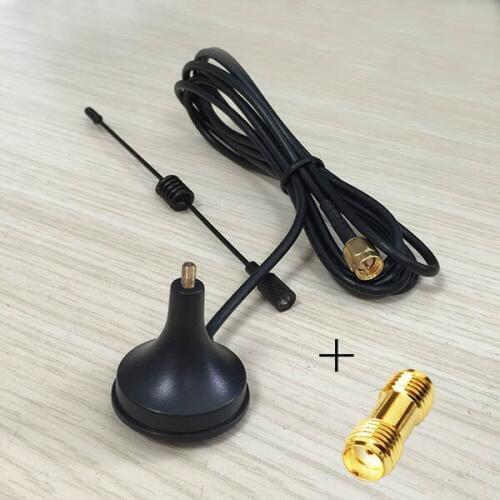 433Mhz radio antenna 3dbi magnetic base extension cable 1.5m SMA male + SMA female switch SMA female RF coax adapter coupler