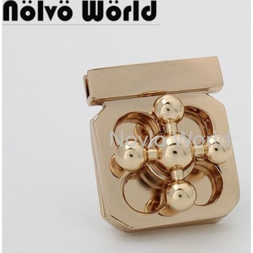 5-20 pieces 4 Colors 2 size 37*32mm 41*31mm Sphere Shaped Twist Lock for Crossbody Chain Purse Floral Bags Closured Accessories