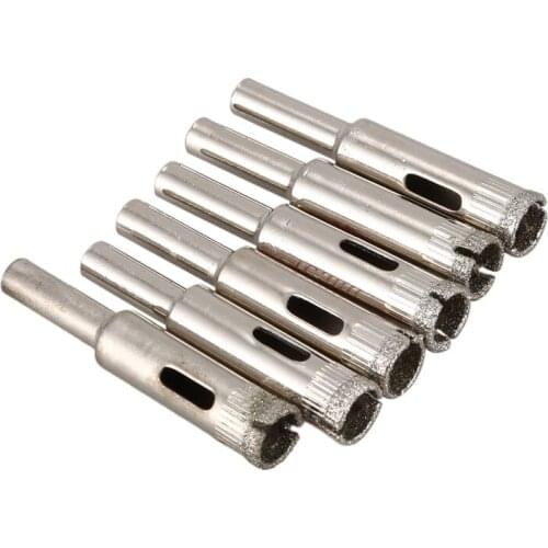 Diamond Coated 10mm Dia Drill Bit for Ceramic Glass Tile Hole Saw 6 Pcs