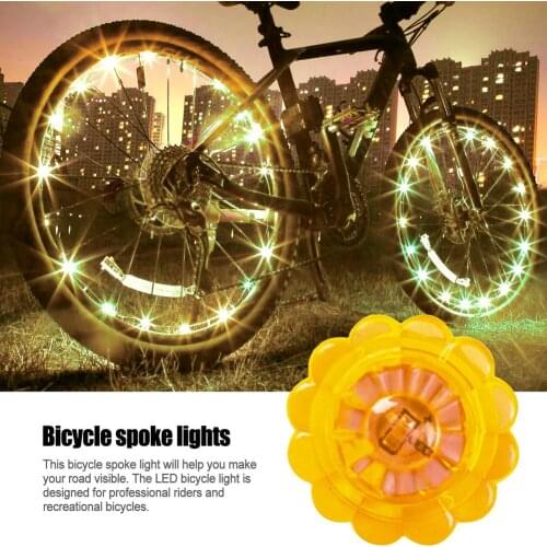 1 PC Bicycle Light With Batteries Bike Light Tyre Valve Caps Wheel Spokes LED Bike Lights Mountain Road Bike Bicycle Accessories