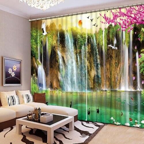 High Quality Green Landscapes 3D Printing Curtains Lifelike Beautiful Curtains full Shade Bedroom Living Room Curtains CL-053