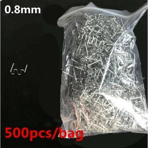 High Quality Universal 500 Pcs/Set Precut 0.8mm Hot S Wave Staples For Plastic Stapler Repair Welder repair tool