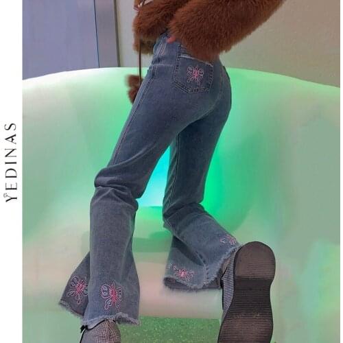 Yedinas Women's Jeans With Embroidery