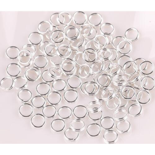 20g diy Jewelry Accessories Silver Double Rings Rings Handmade Material Buckle Rings