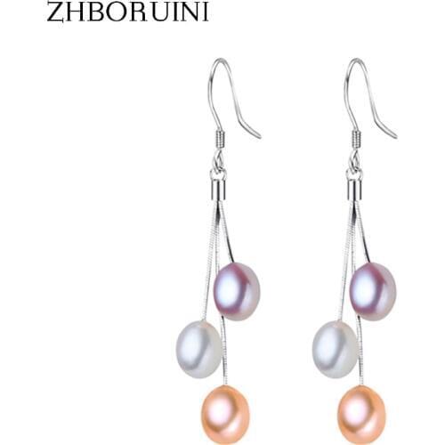 Women's Silver Earrings ZHBORUINI China