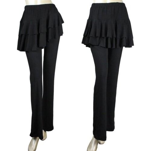 M -3XL Plus Size Women Yoga Pants Latin Dance Divided Skirt New Latin Dance Culotte Square Dance Belly Dance Clothing