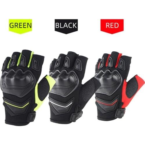 1 Pair Motorcycle Motorbike Riding Half Finger Anti-shock Protection Gloves proteccion motociclista Support Wholesale