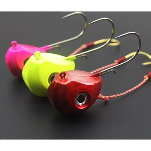 1pcs Lead Fishing Bait 40g 60g 80g 100g Pesca Slider Snapper/Sea Bream Jig Head With Single Hook Lead Jig Jigging Lure